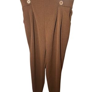 Shosho Brown High-Waisted Pants